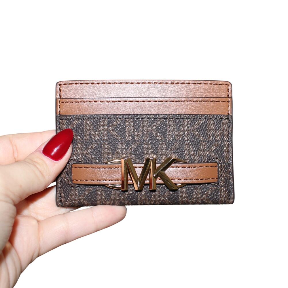 MICHAEL Michael Kors Cardholder Reed Card Holder Wallet in Brown NWT